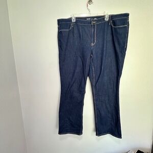 Old Navy Mid Rise Wow Boot Cut Dark Wash Jeans Size 22